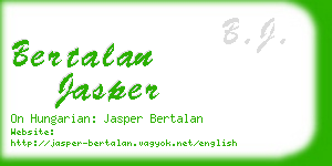 bertalan jasper business card